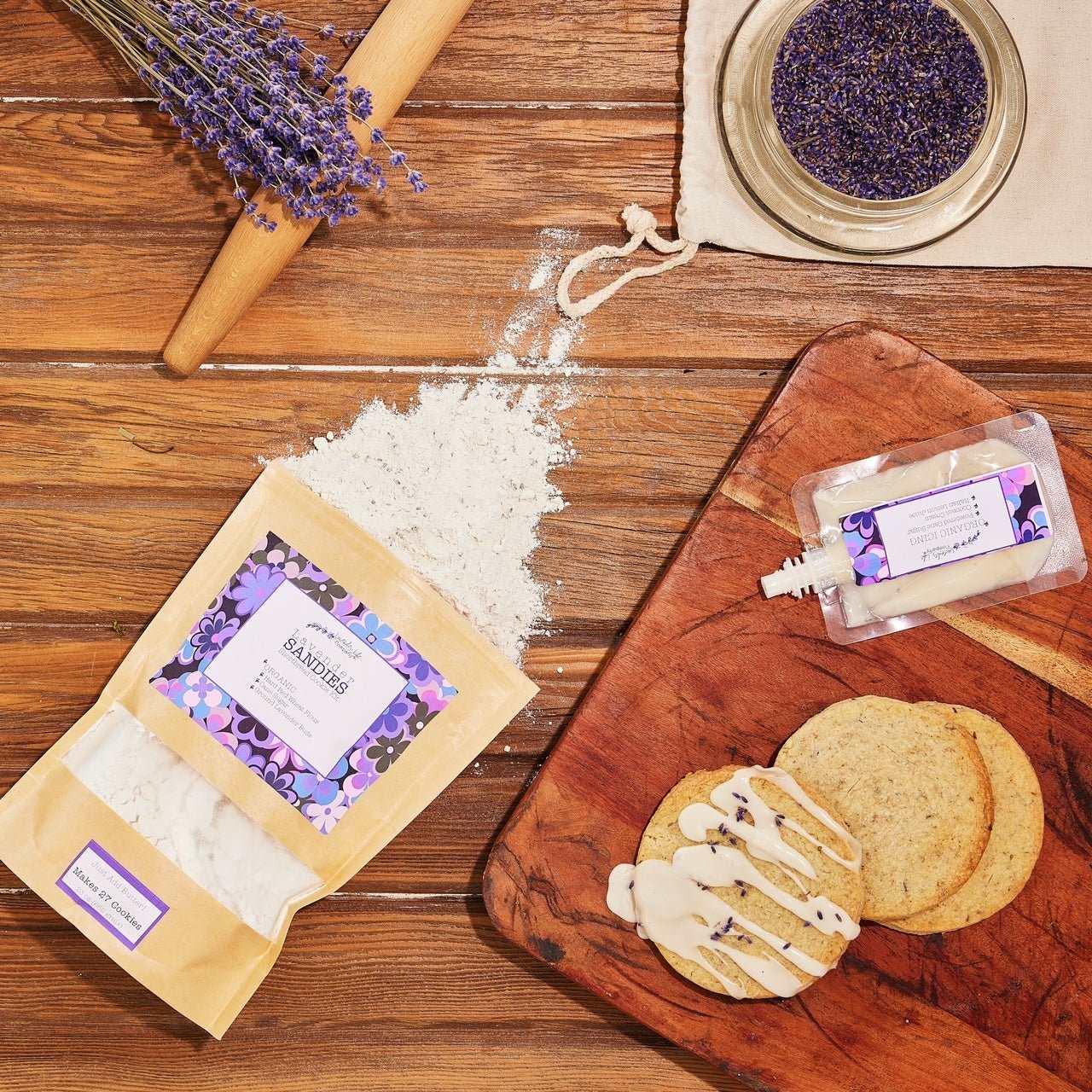 Lavender shortbread cookie mix